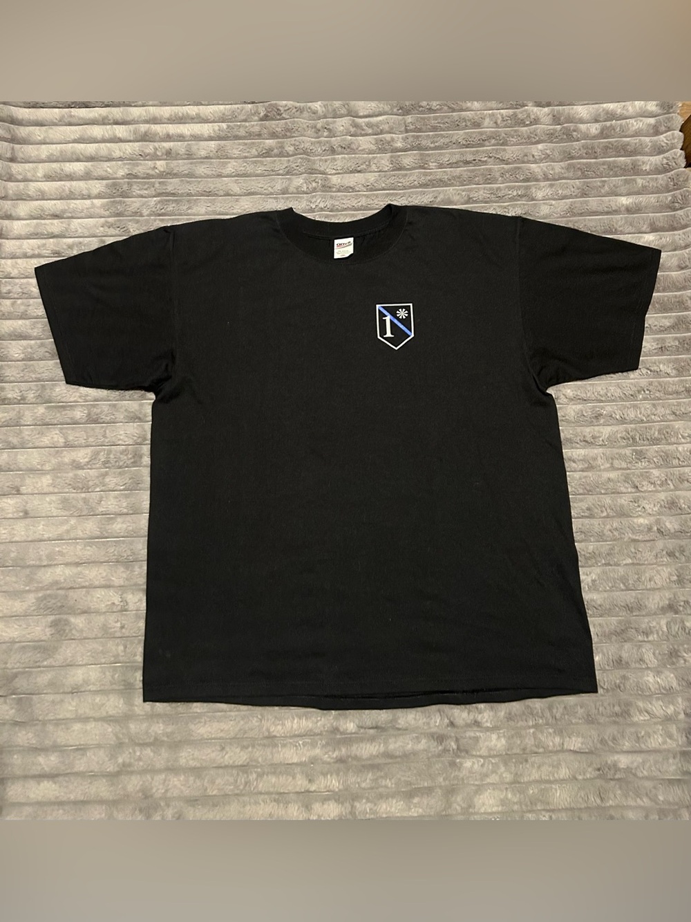 Vintage Anvil Lady Defenders Law Enforcement Motorcycle Club Graphic Biker Tee